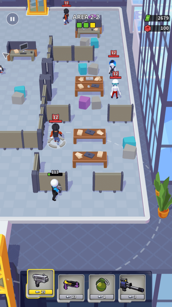 Scan an area to find potential cover and hiding spots. 