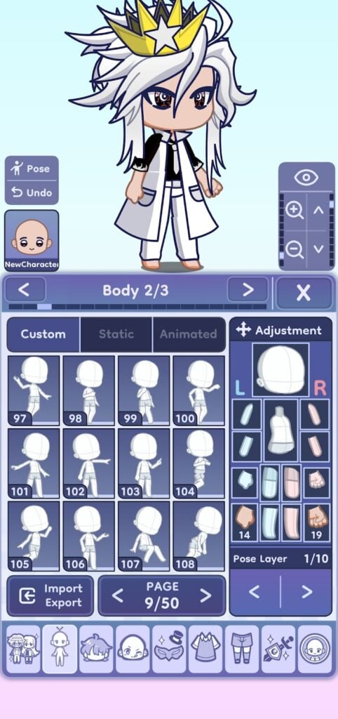 Gacha Life 2 - customize character (poses)