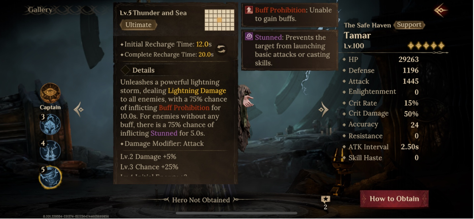 Tamar Ultimate Skill Thunder and Sea explanation
