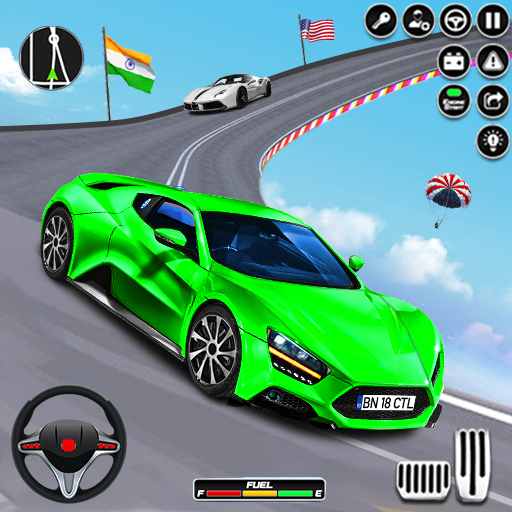 クレイジー 傾斜路 車 レーシング ゲーム 3D