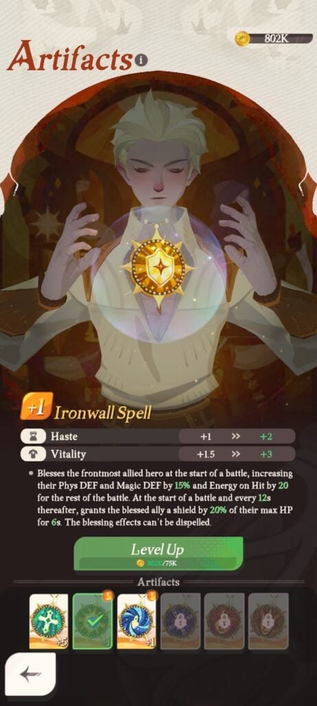 Ironwall spell artifact - AFK Journey
