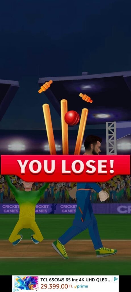 Player dismissed