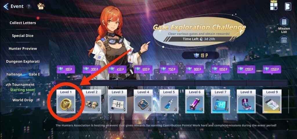 Gold from the Gate Exploration Challenge Event - Solo Leveling Arise